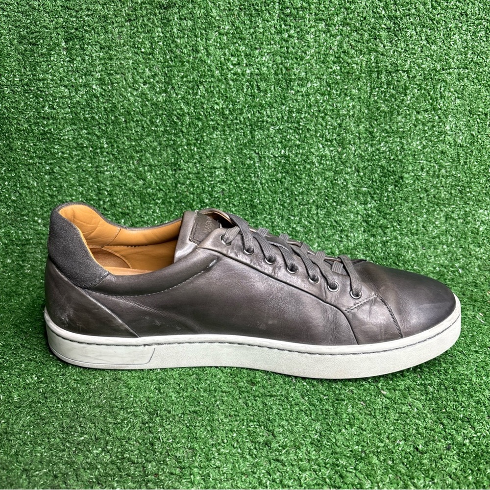 Magnanni Leather Lace Up Dress Sneakers Gunmetal Mens Size 11.5 M - Picture 6 of 12